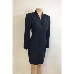 MEXX Vintage Office Dress Wear To Work Button Front Womens Large